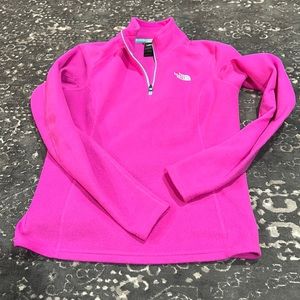 Pink and Teal NorthFace Pullover